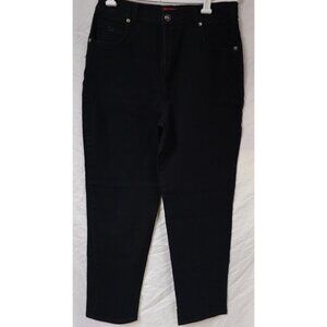 Gloria Vanderbilt Women 10 Short Black Stretch Hi Rise Straight Leg Jeans 28x29